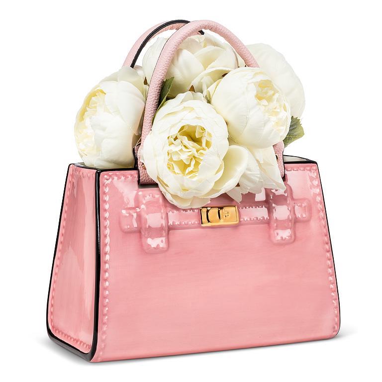 Handbag vase - pink