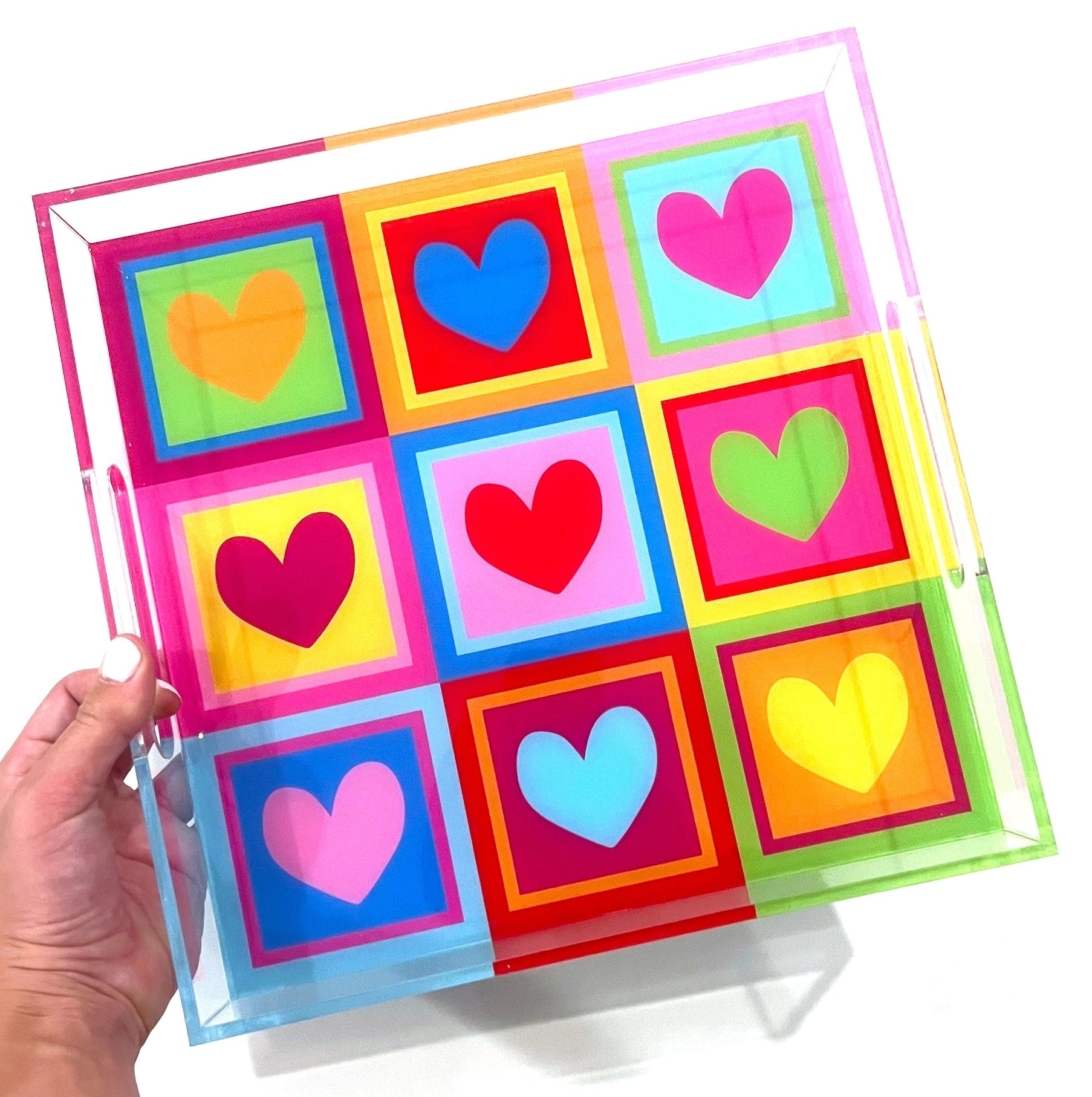 Acrylic Tray - Colourful Love