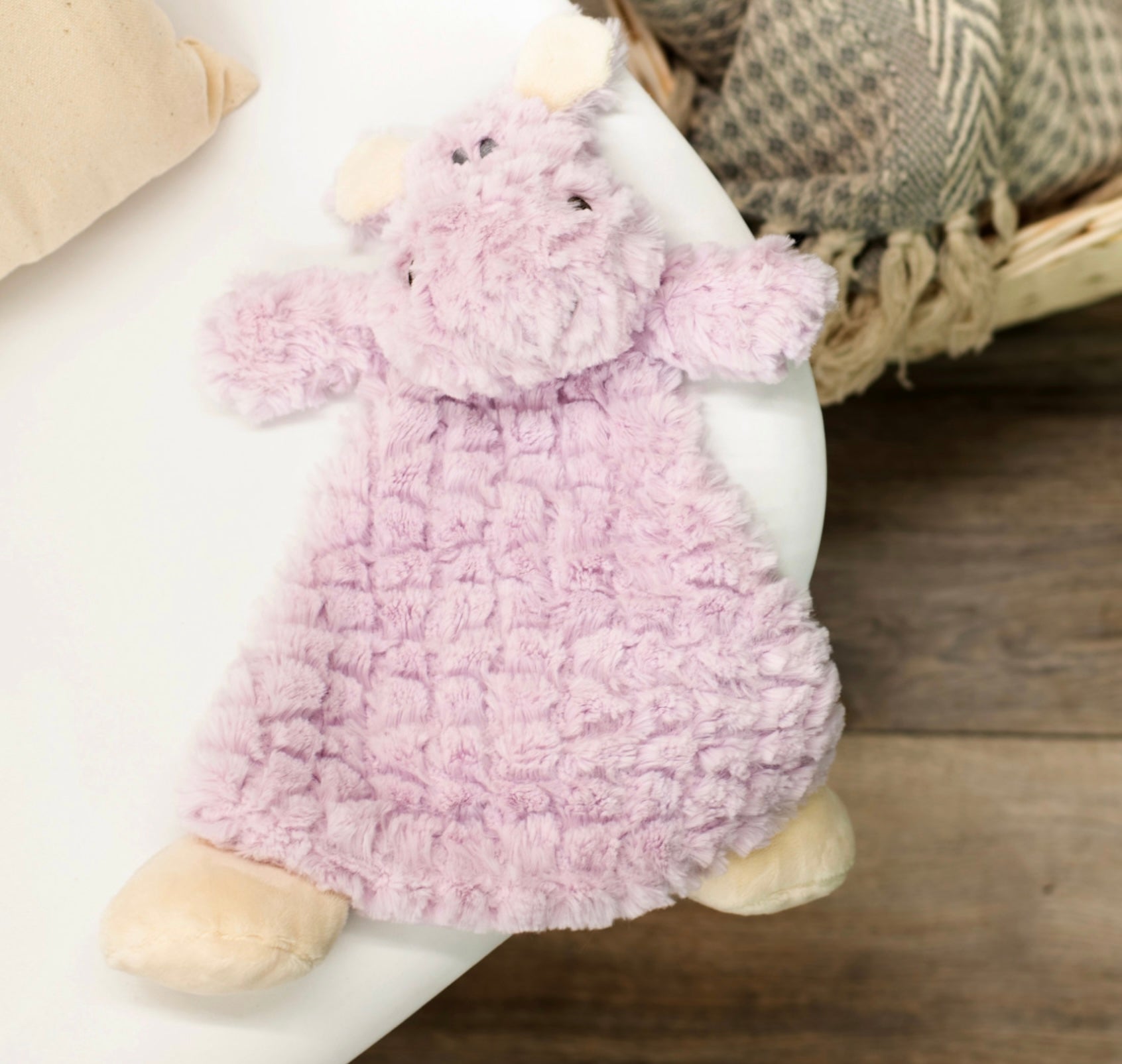 Harlow Hippo Rattle Blankie