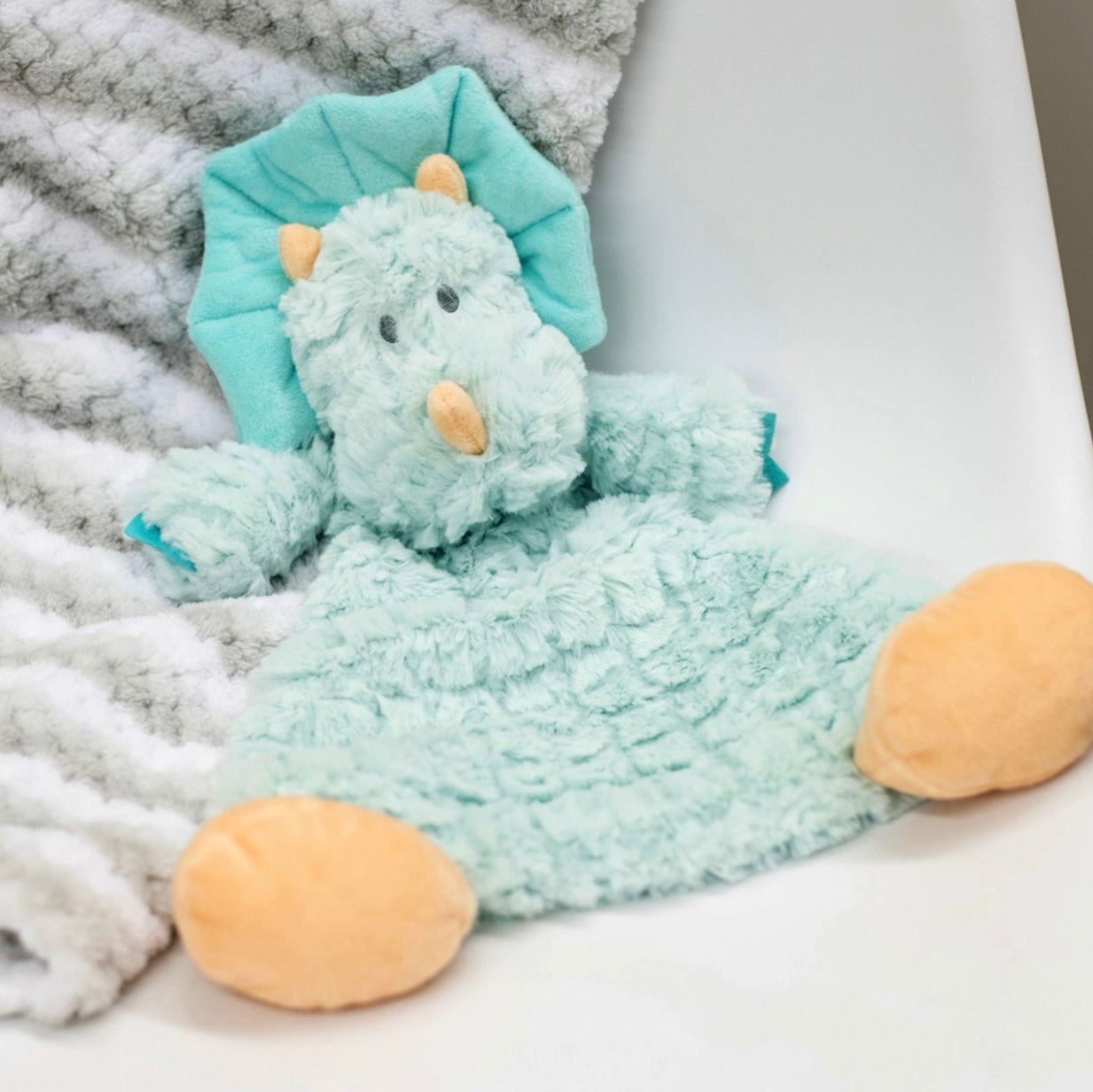 Darcy Dinosaur Rattle Blankie