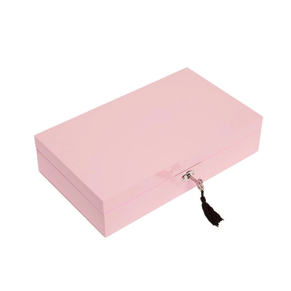 Coffret à bijoux à charnière simple - Rose