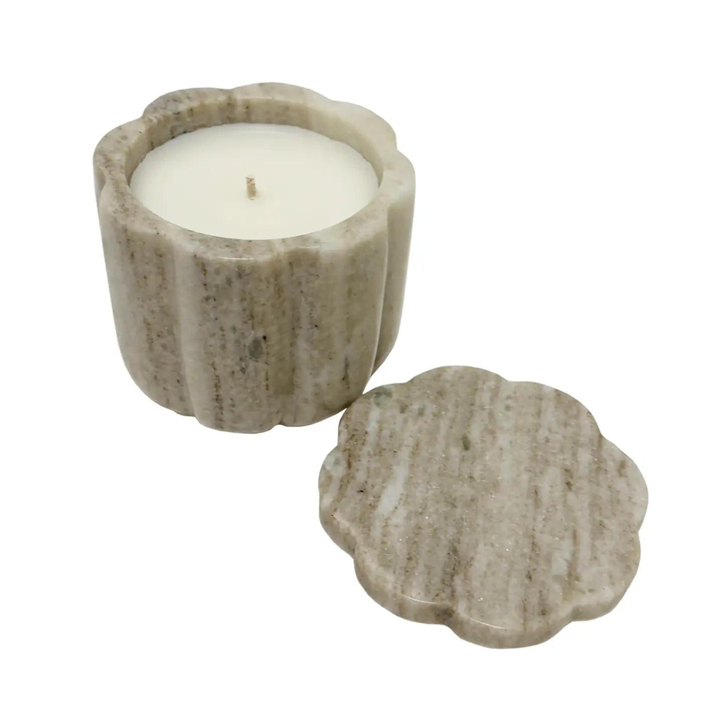 White Musk & Bamboo Marble Candle