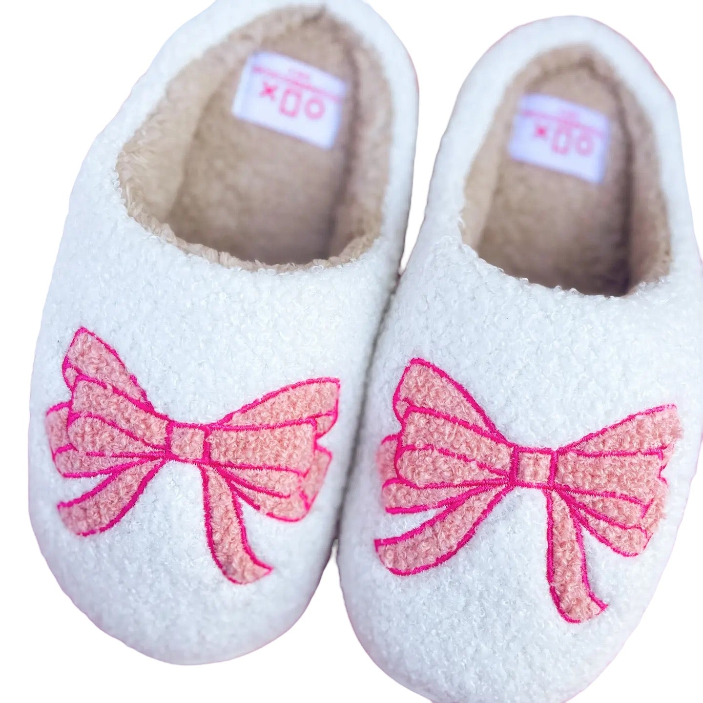 Pink Bow Slippers