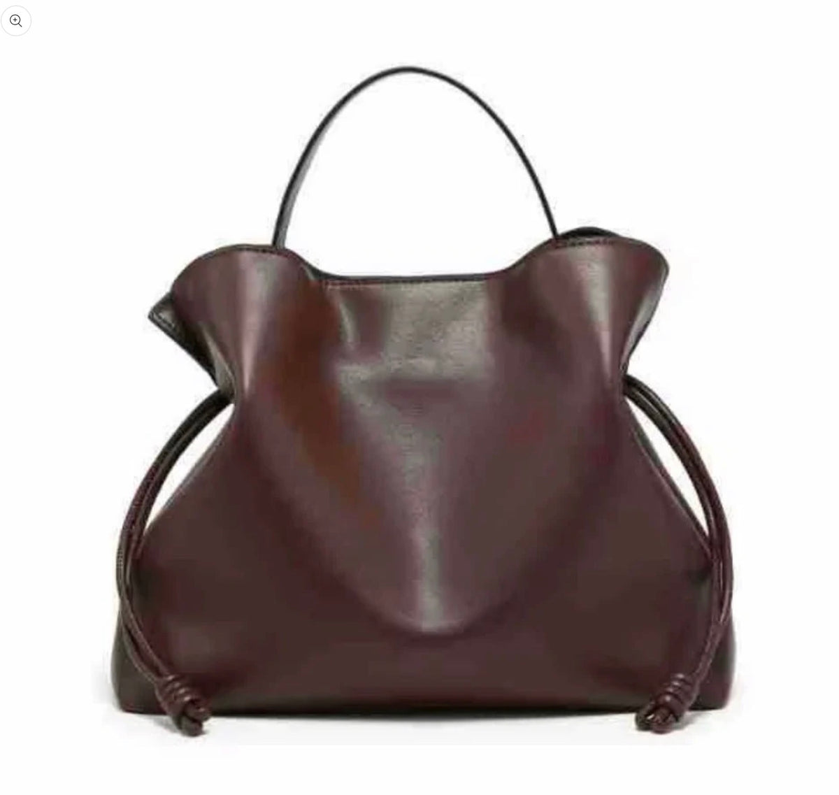 Vegan leather handbag - espresso