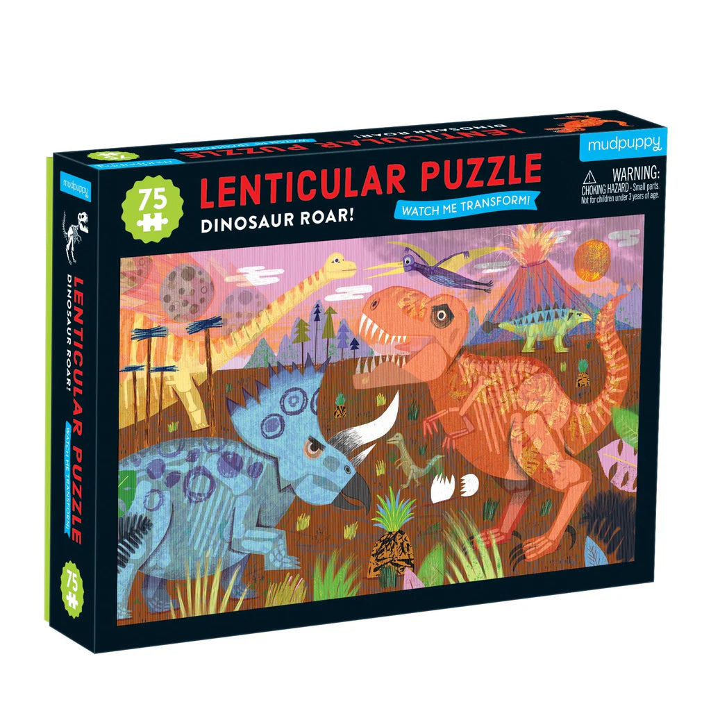 Puzzle lenticulaire de 75 pièces Dinosaur Roar