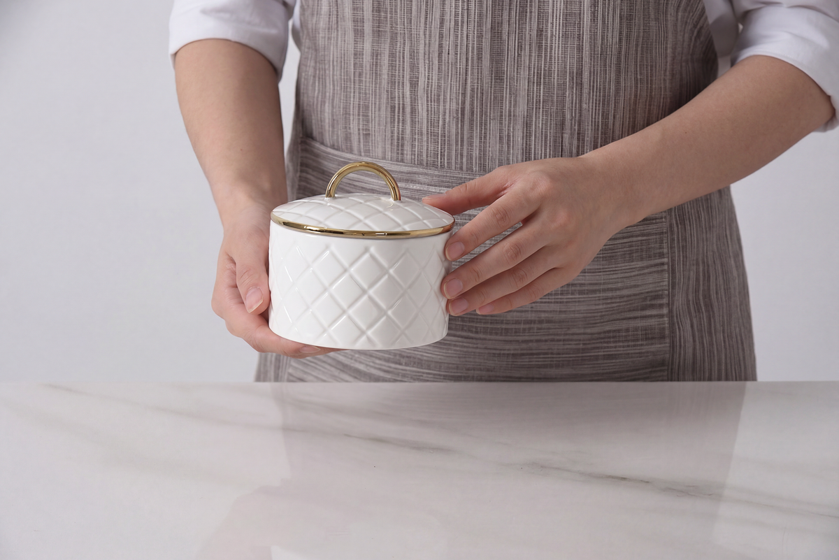 Portmeirion Sophie Conran Grand Pot de Rangement Blanc