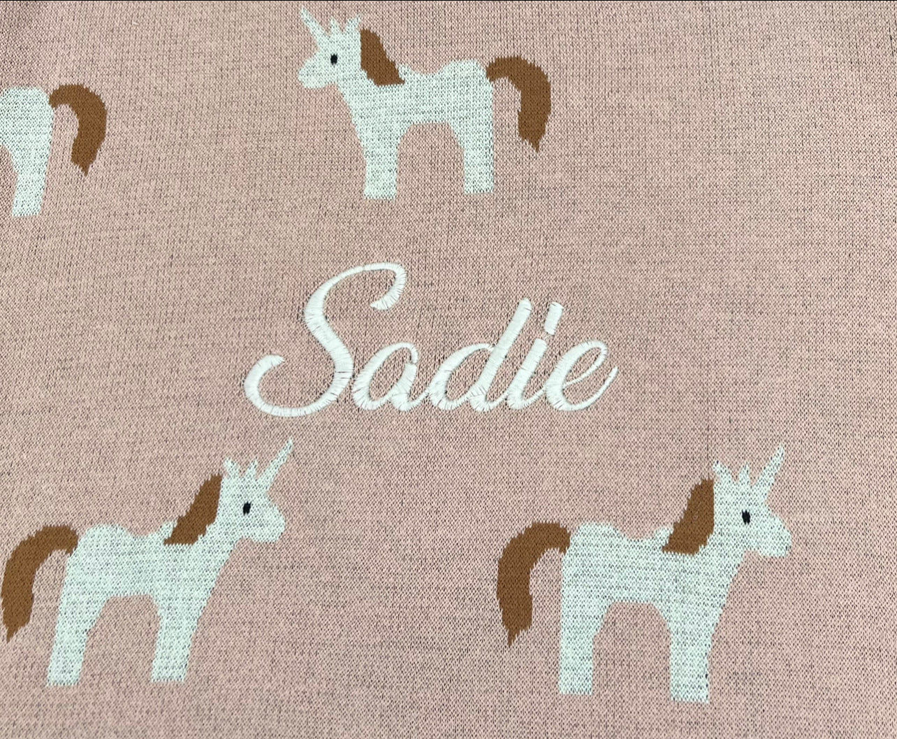 Personalized Blanket - Pink Unicorn