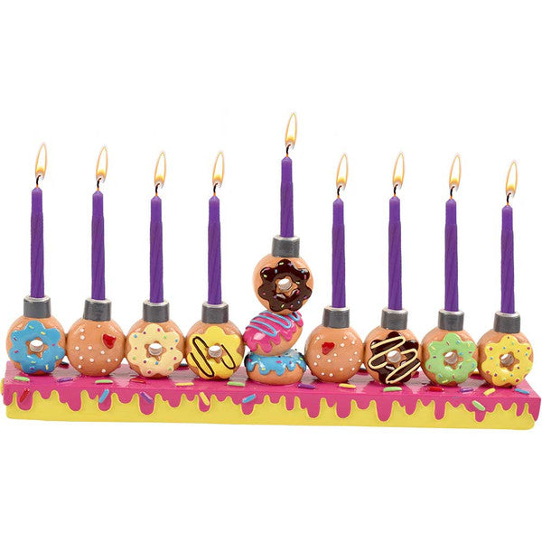 Doughnut Hanukkah Menorah