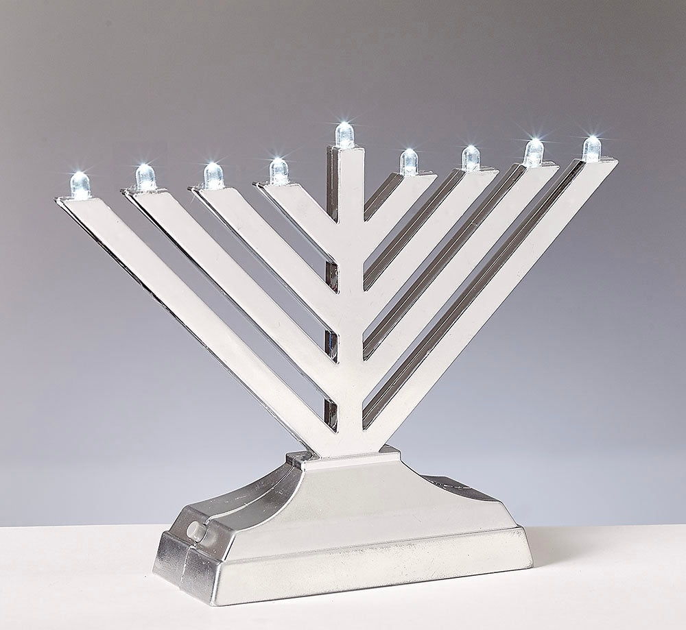 rambam led go menorah - silver