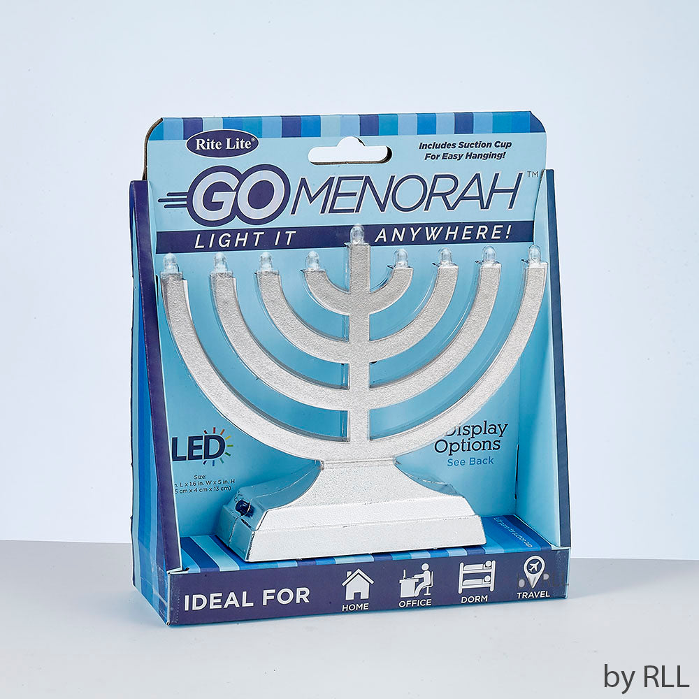 Led go menorah - silver