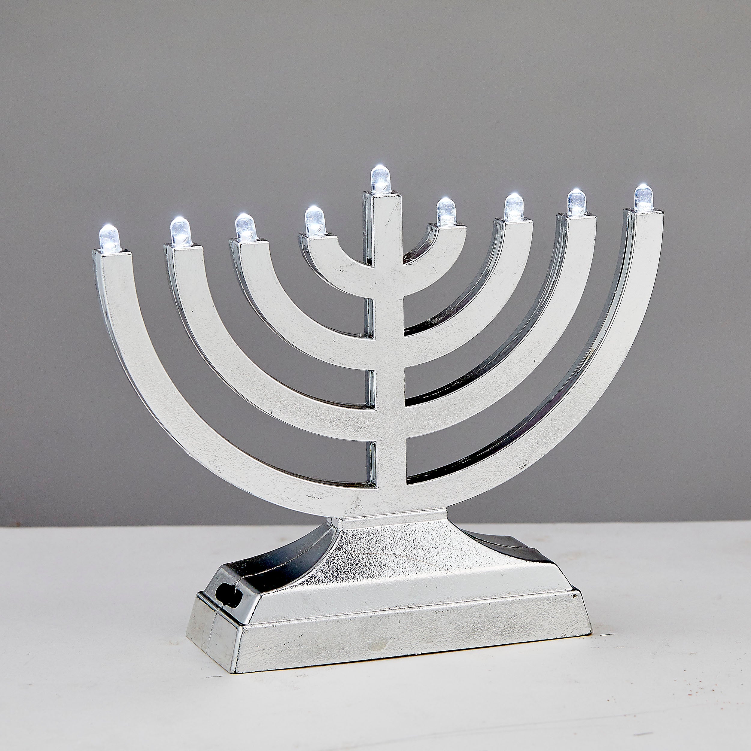 Led go menorah - silver