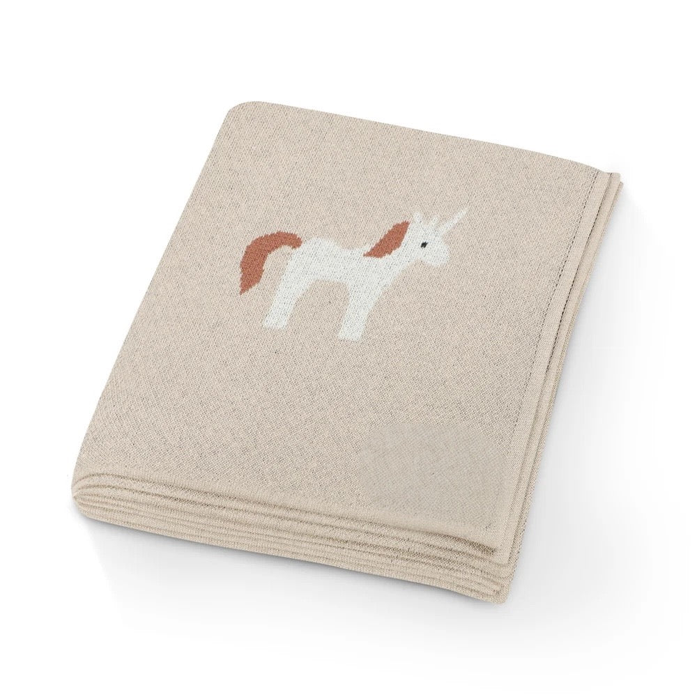 Personalized Blanket - Cream Unicorn