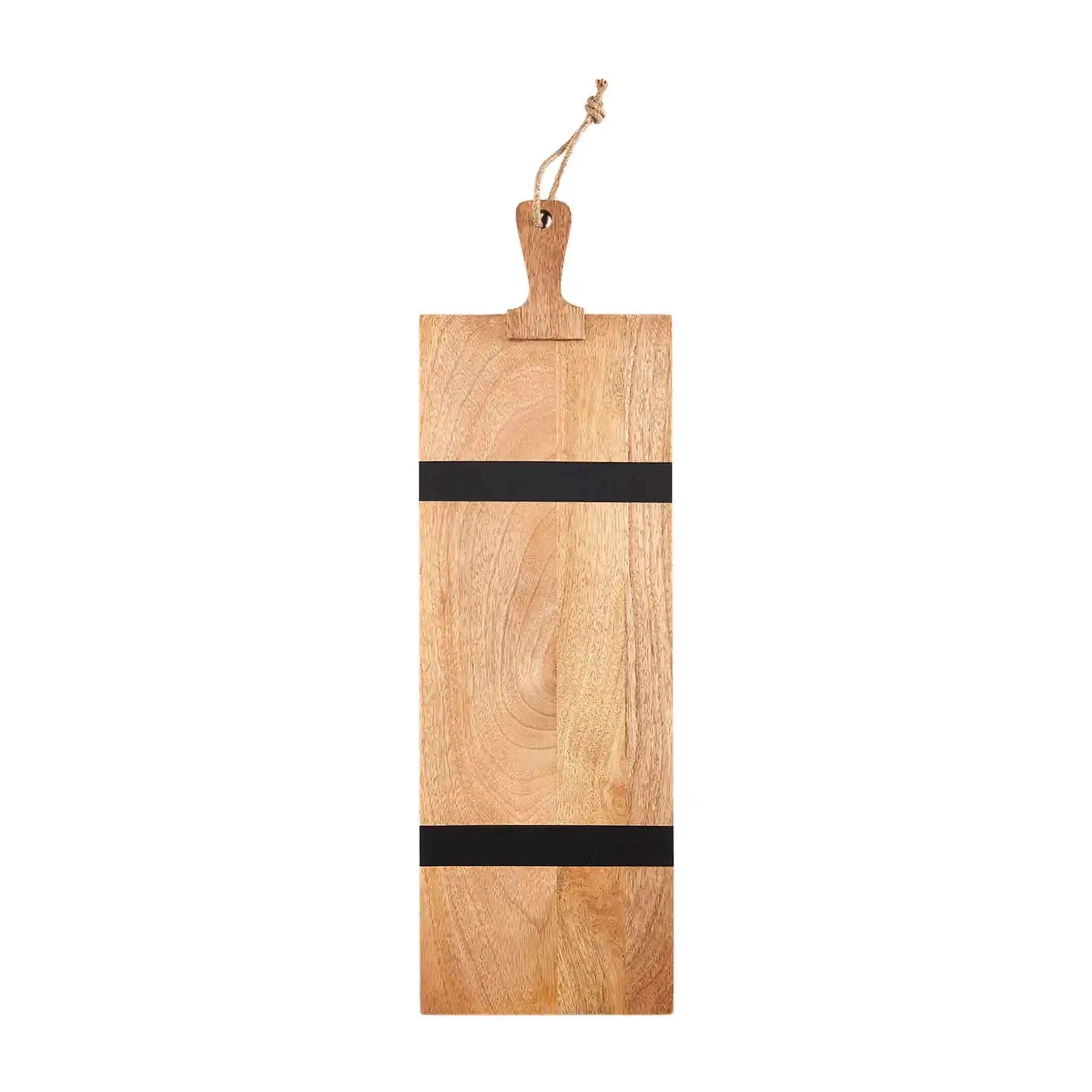 Mudpie Striped Black Serving Board