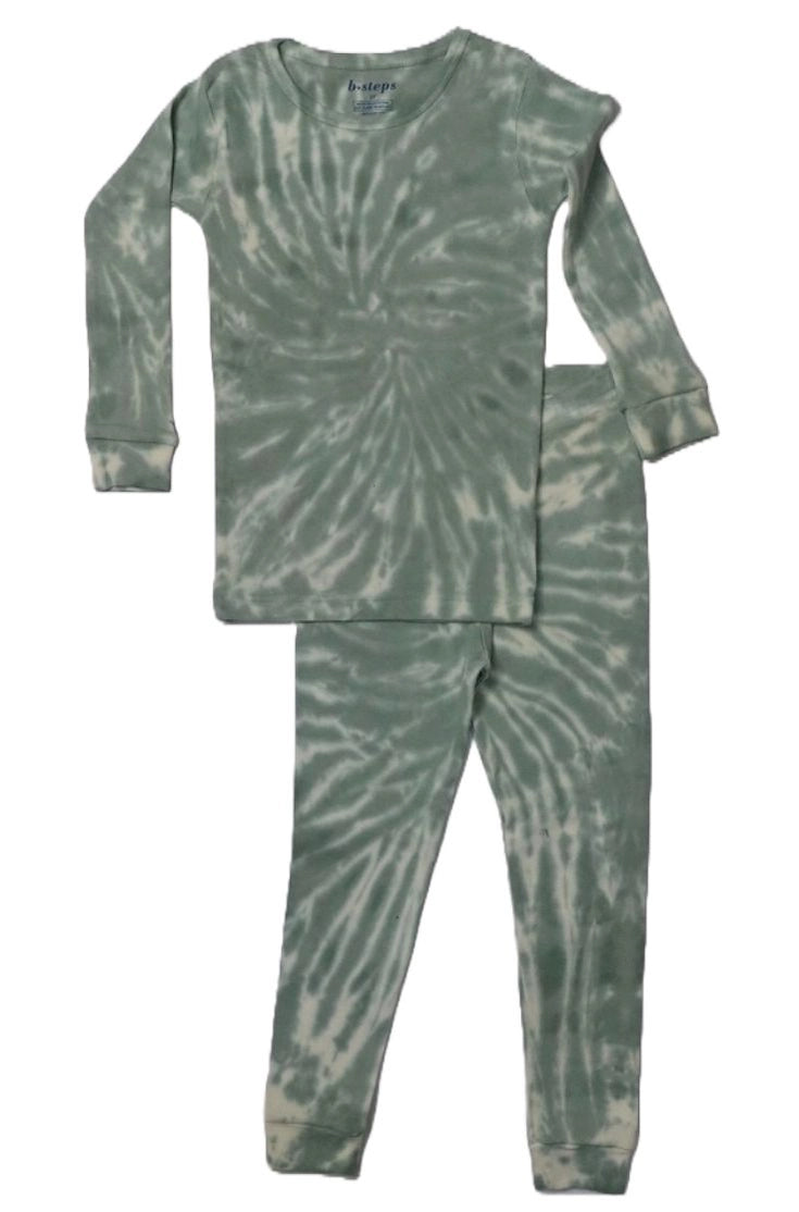 Ensemble pyjama tie dye pour tout-petits et enfants - vert