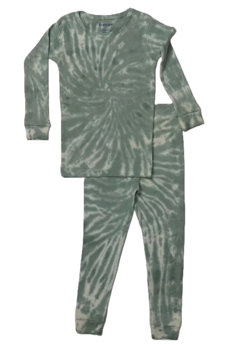 Ensemble pyjama tie dye pour tout-petits et enfants - vert