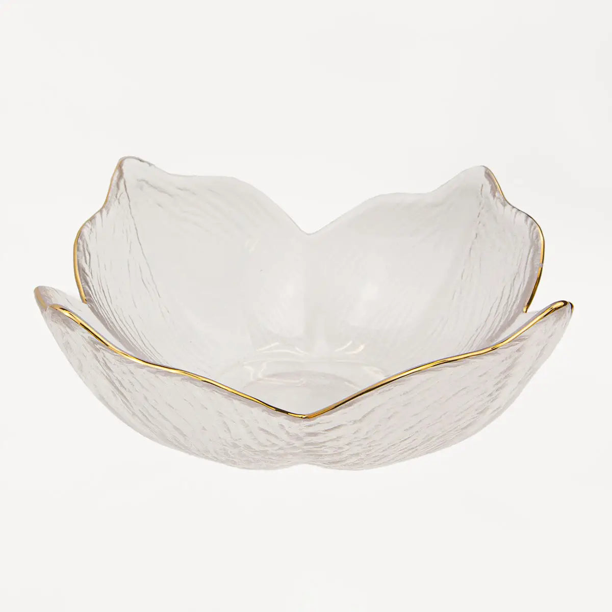 Magnolia Glass Bowl clear/gold