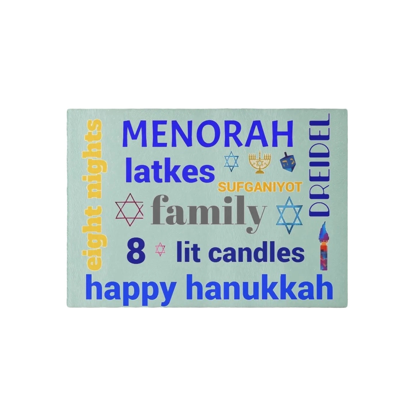 Hanukkah Cutting Board- family