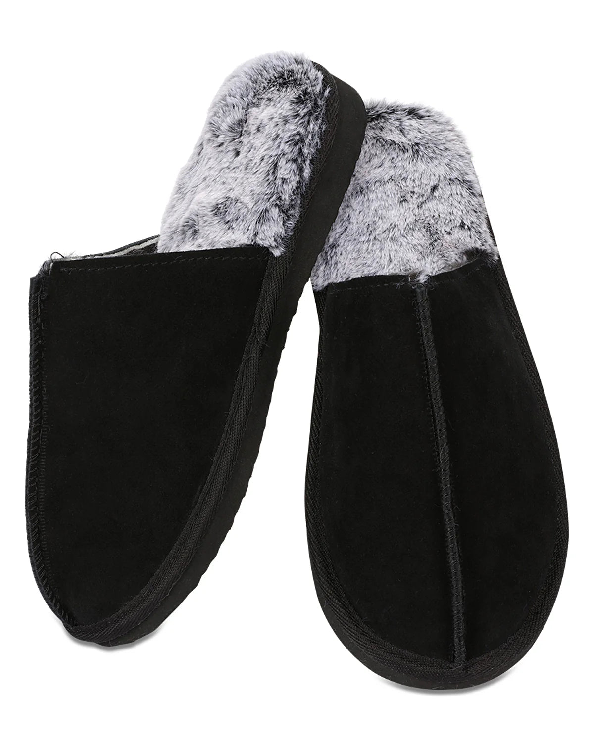 MEN'S MEMORY FOAM TRUE SUEDE PLUSH SLIPPERS