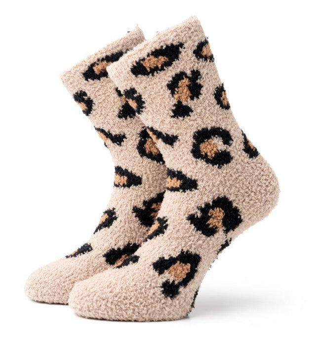 Hello Mello Cat Nap Lounge Socks - Tan