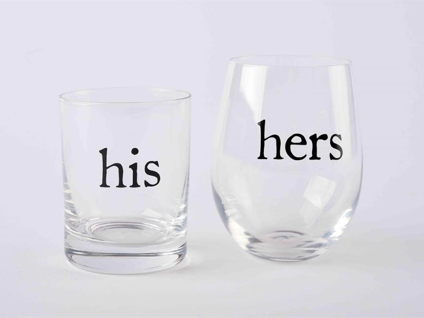 HIS & HERS GLASS SET