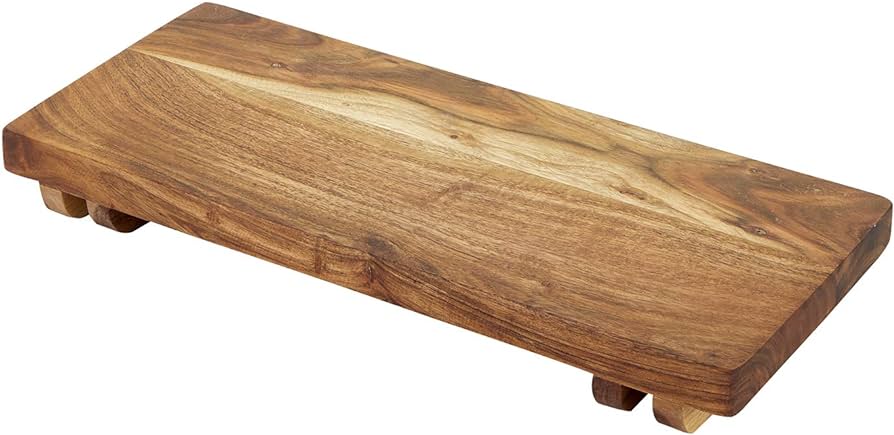 Acacia wood elevated serving board
