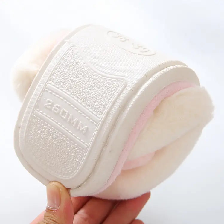 3D Heart Plush Soft Slipper