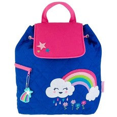 Personalized Quilted Backpack - Rainbow