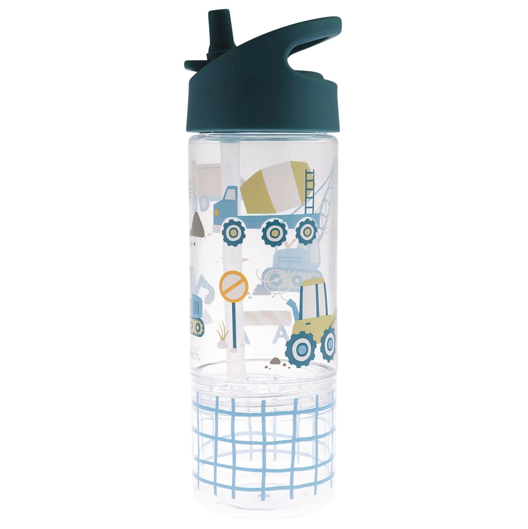 Personalized  Sip and Snack Water Bottle - Construction