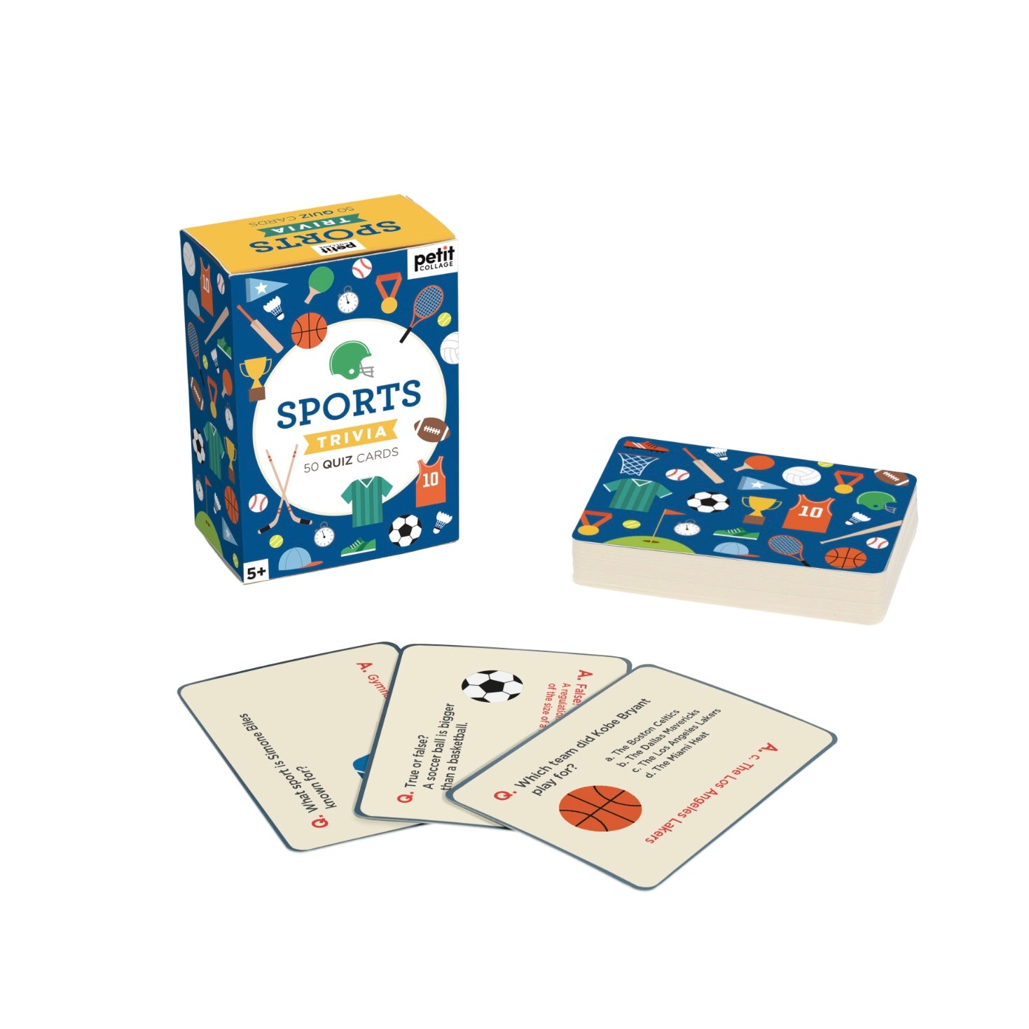 Quiz sportif avec 50 cartes