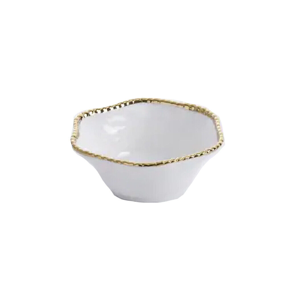 Pampa Bay Golden Salerno Porcelain Medium Bowl White