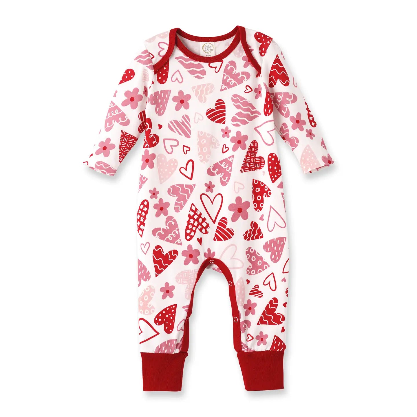 Hearts bamboo baby romper