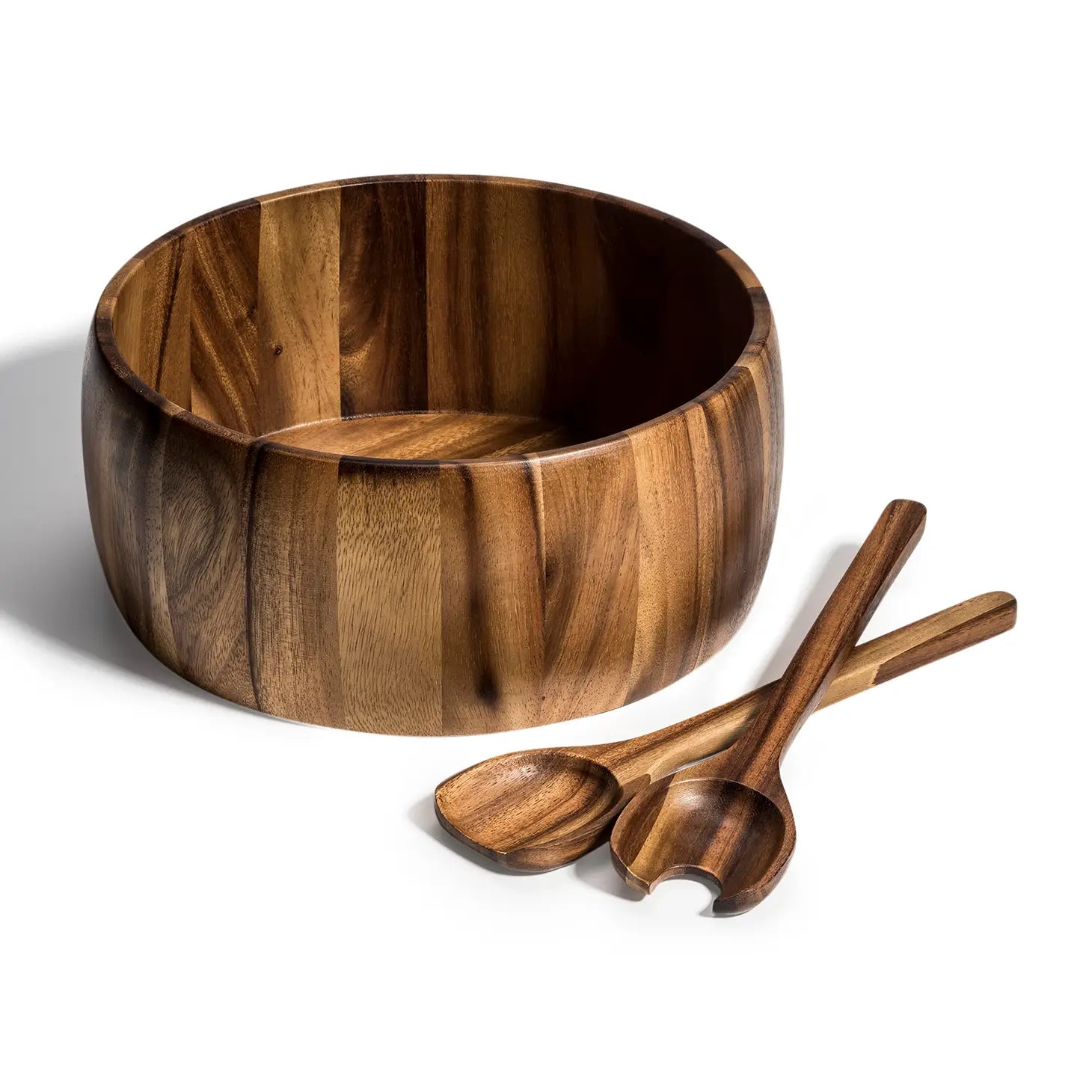 Extra Large Salad Bowl with Servers- ROUNDED