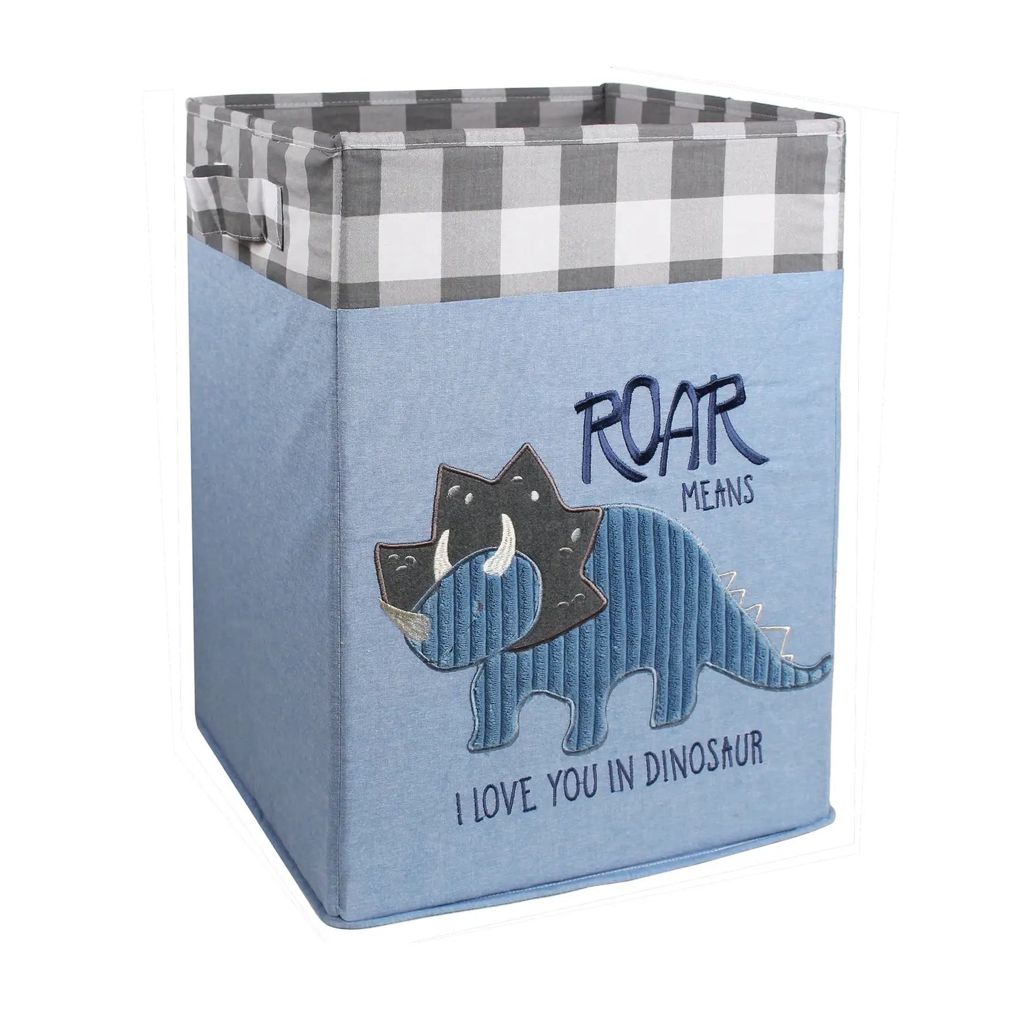 Personalized Blue Dino Square Hamper