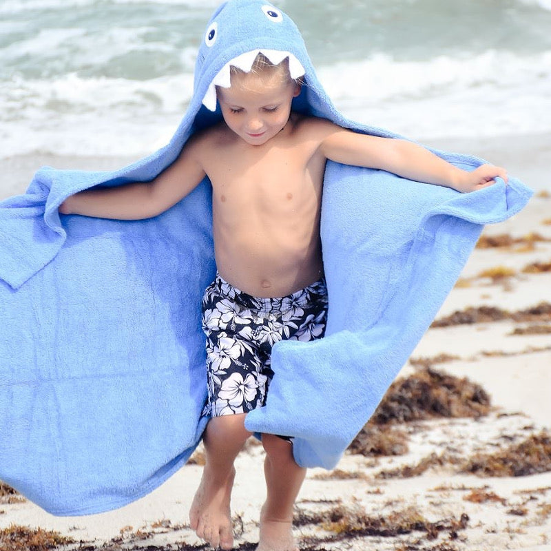 Personalized Hooded Towel- Shark