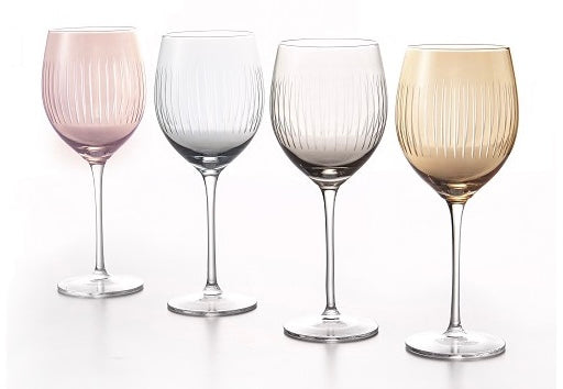 Rainbow Glo Wine Glasses - set of 4