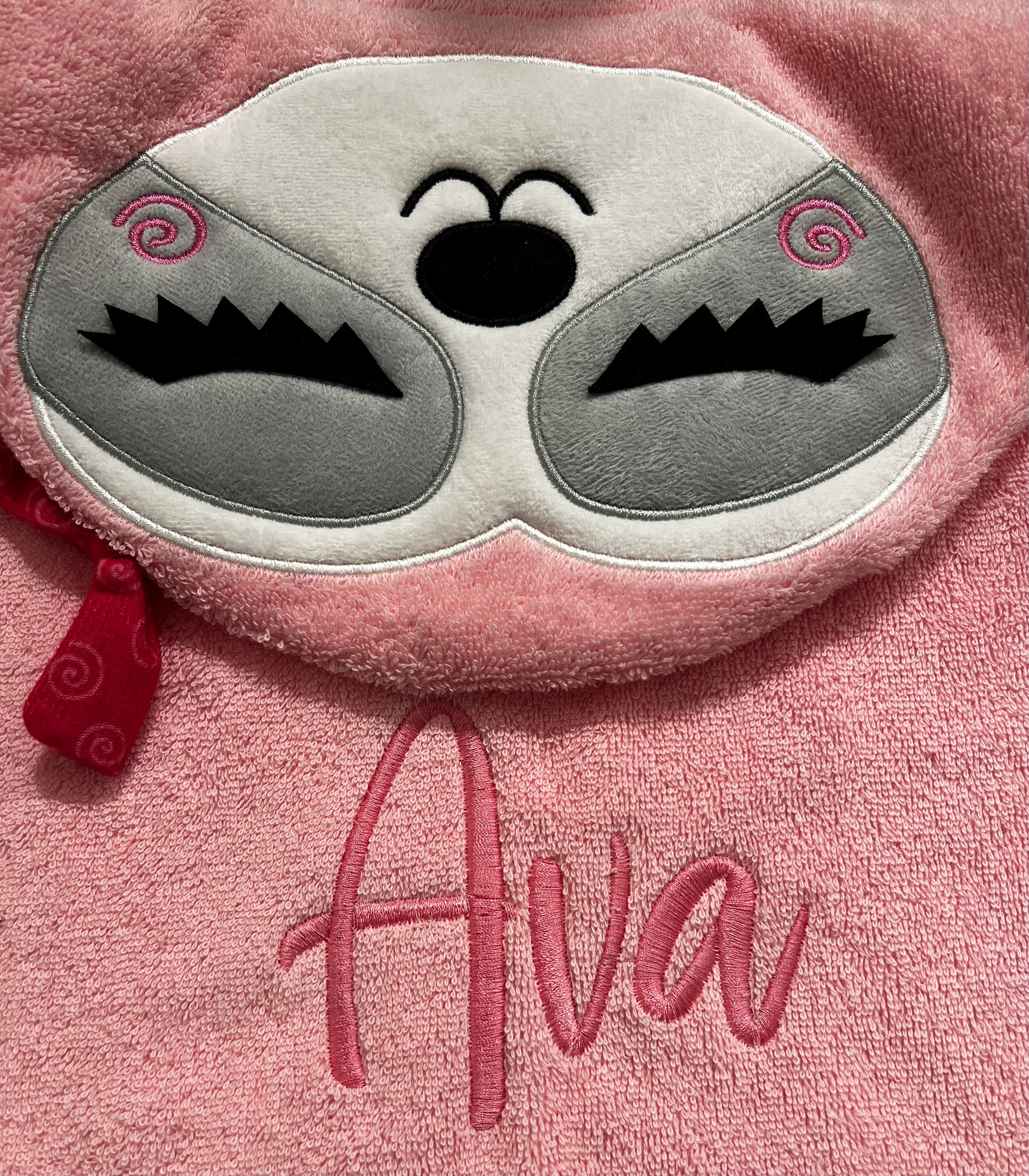 Personalized Kids Plush Terry Hooded Bath Towel - Sadie Sloth 2Y+