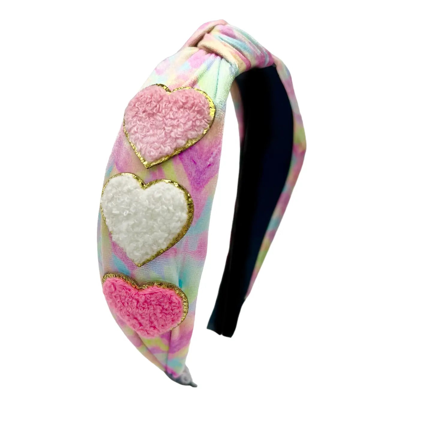 Tie Dye Heart Knot Headband