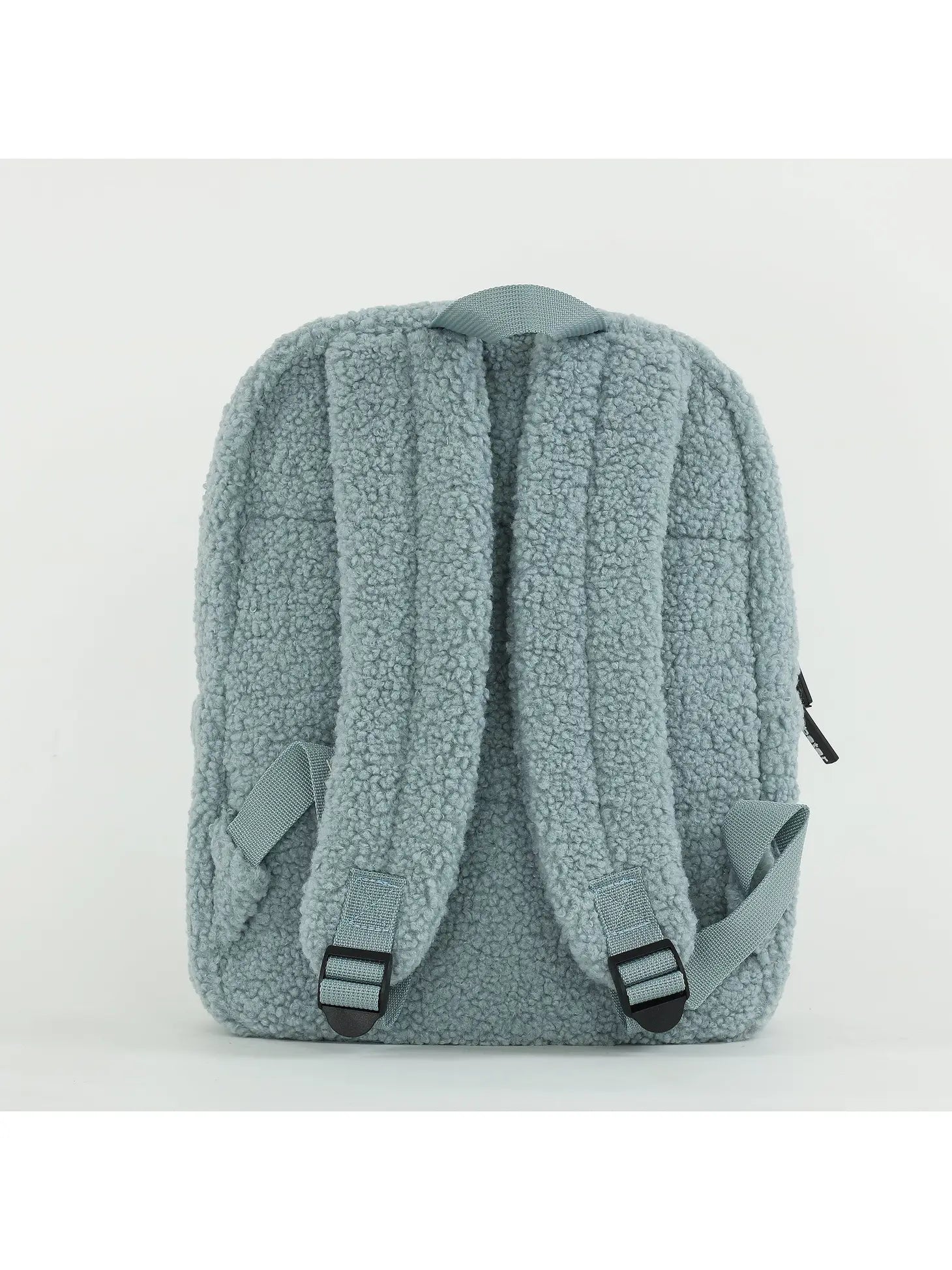Personalized Fluffy Teddy Kids Backpack - DUSTY BLUE