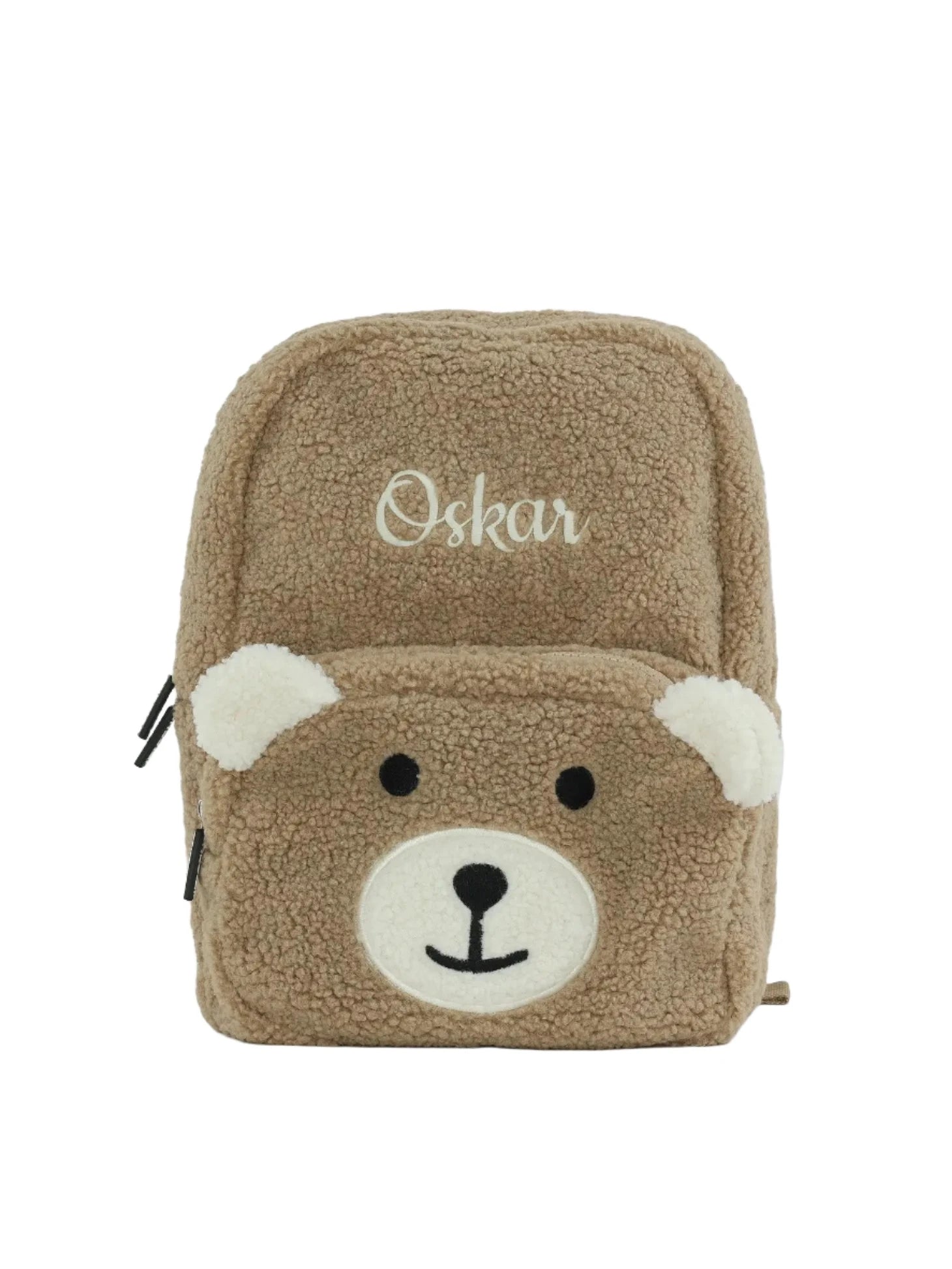 Personalized Fluffy Teddy Kids Backpack - Toffee