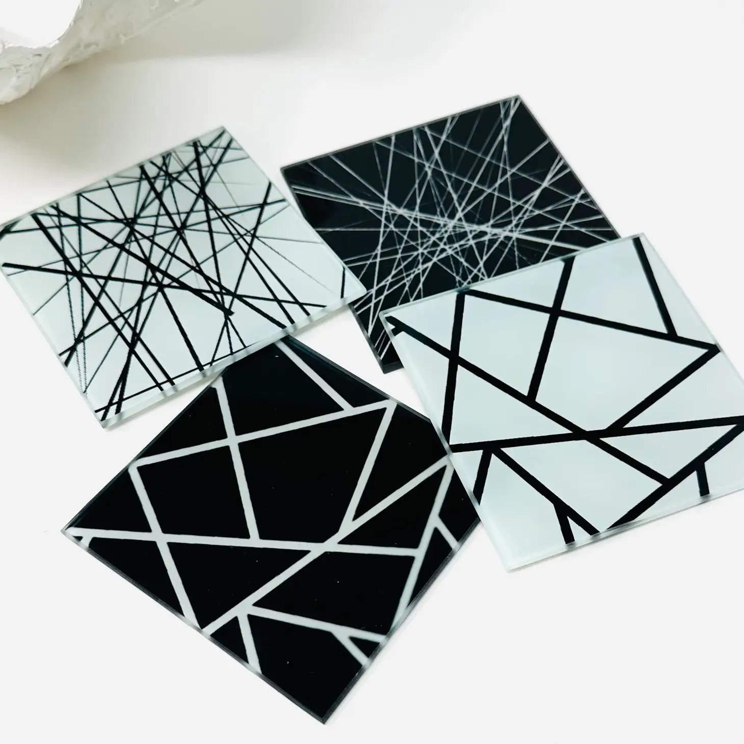 Abstract Glass Coasters (Set of 4)