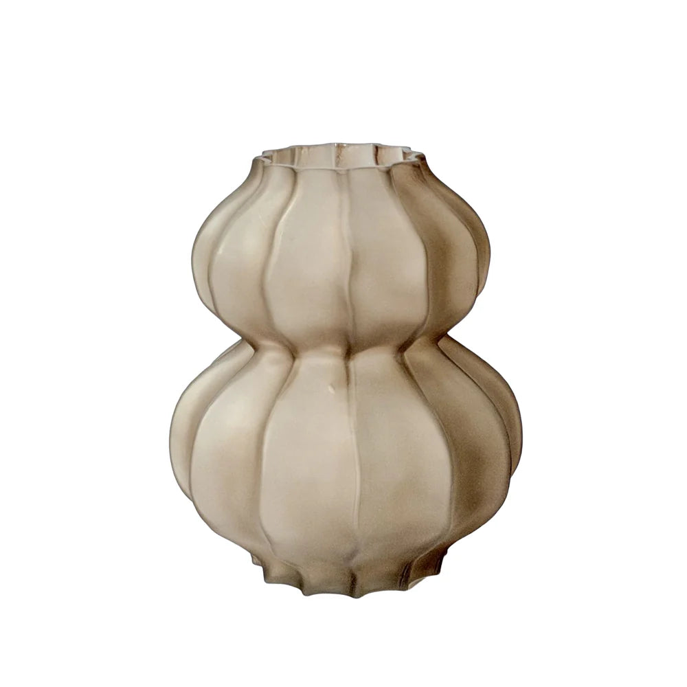 Frosted Double Gourd Vase-Brown