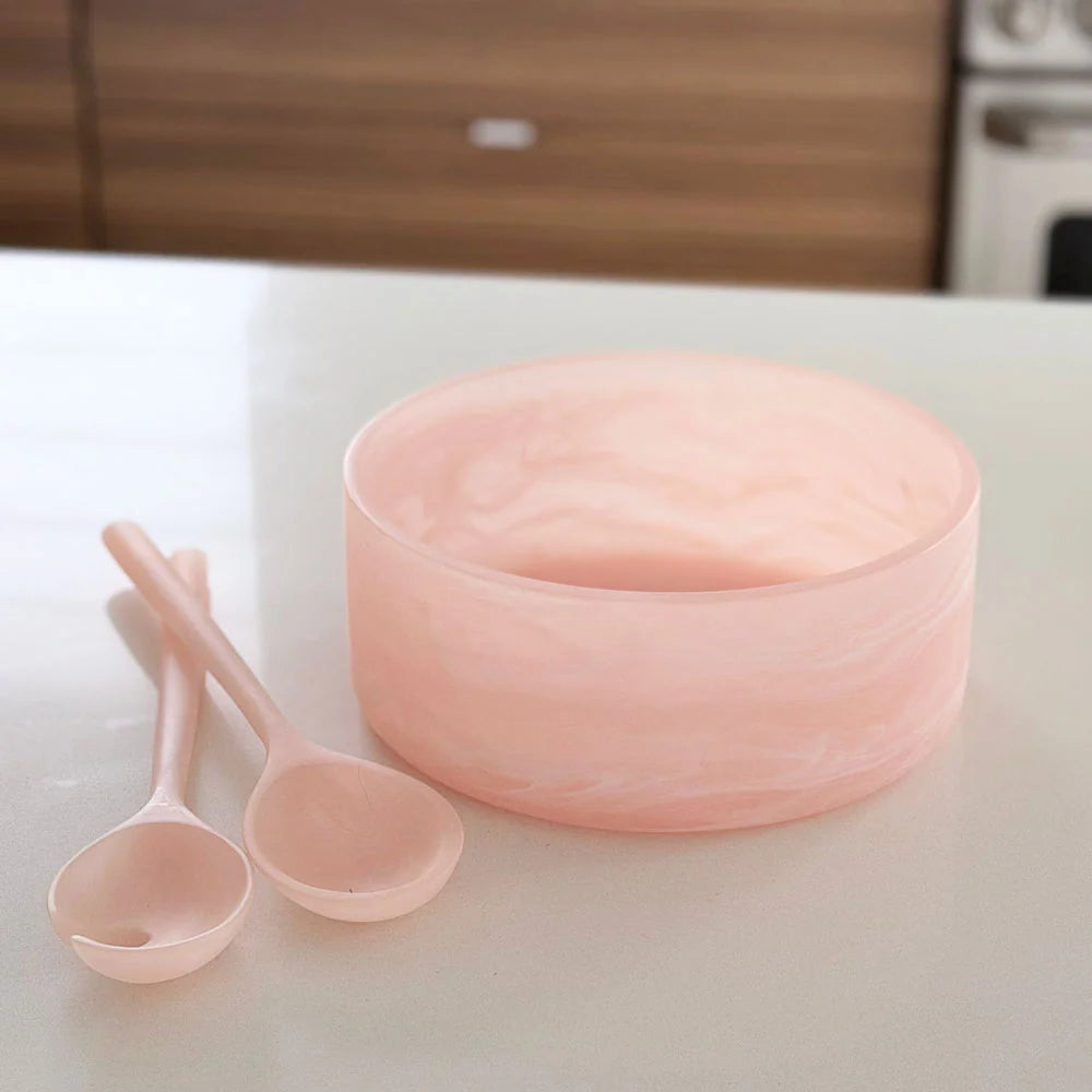 Resin Rose Haven Salad Bowl