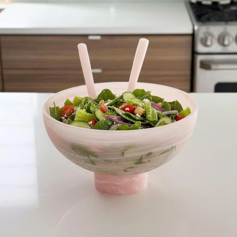Resin Rose Haven Raised Salad Bowl