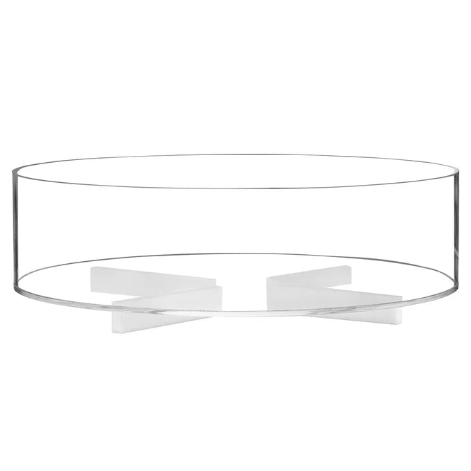 clear lucite ROUND MATZAH PLATE