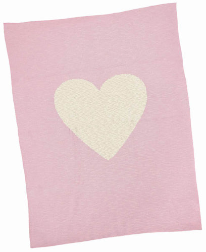 Personalized Blanket - Pink With Cream Heart