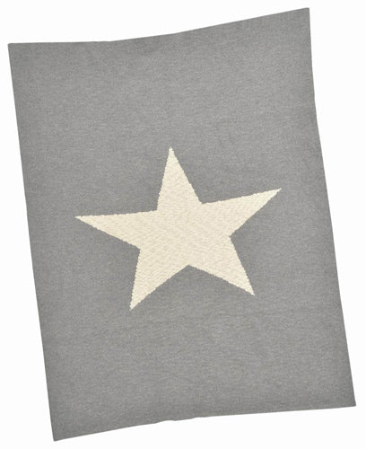 Personalized Blanket - Grey With Cream Star