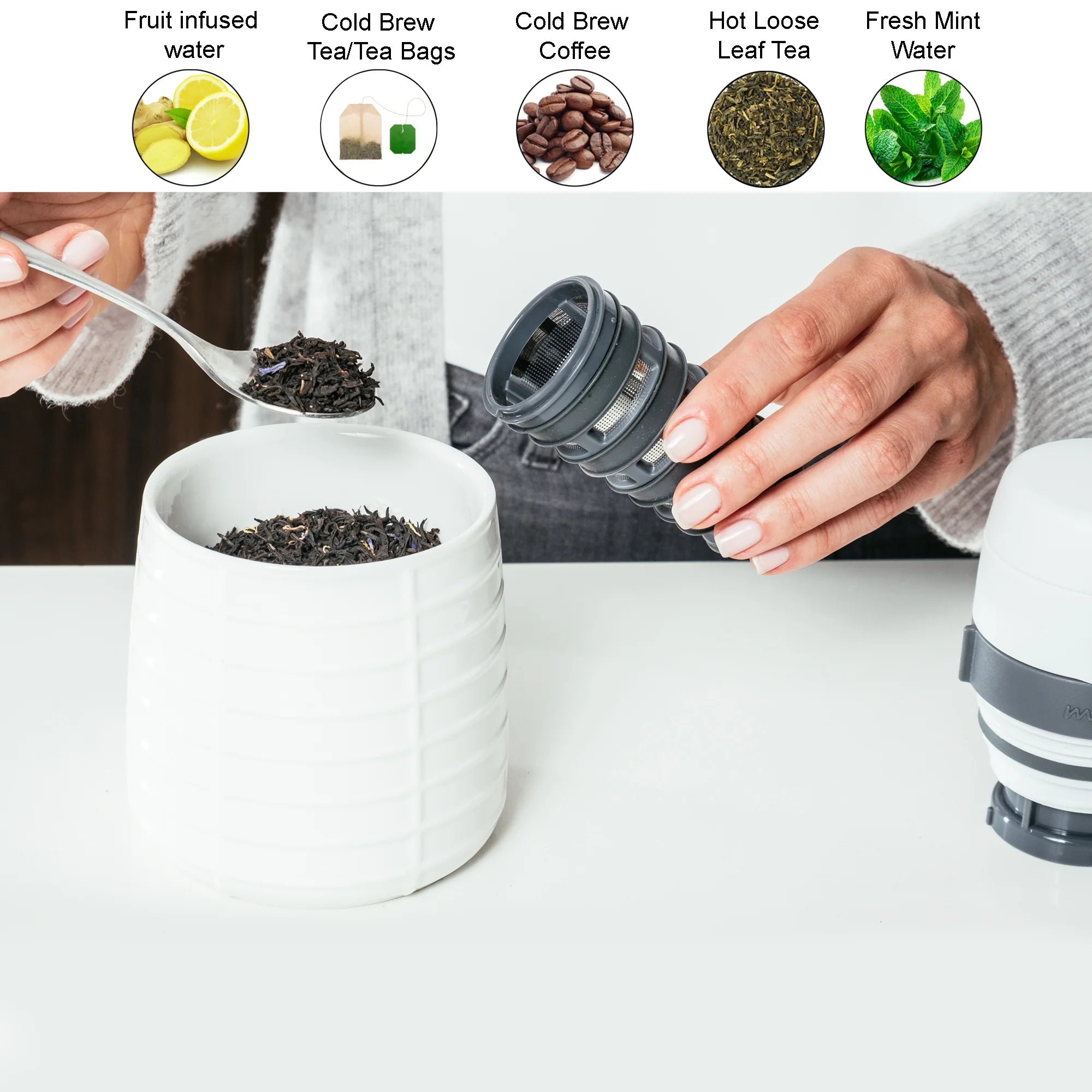 Menna 16 oz portable tea and beverage infuser