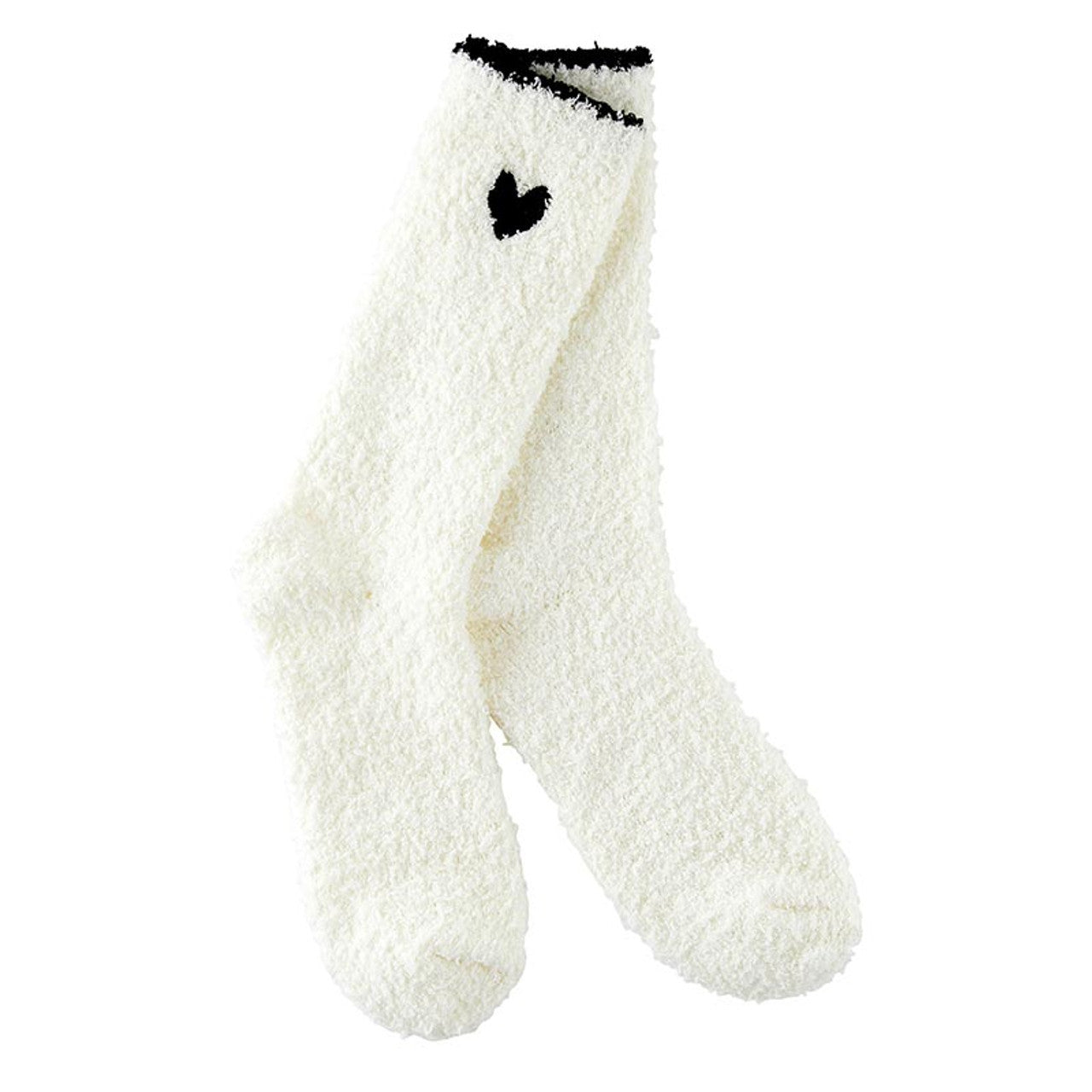 Cozy Socks - Black Trim/Black Heart