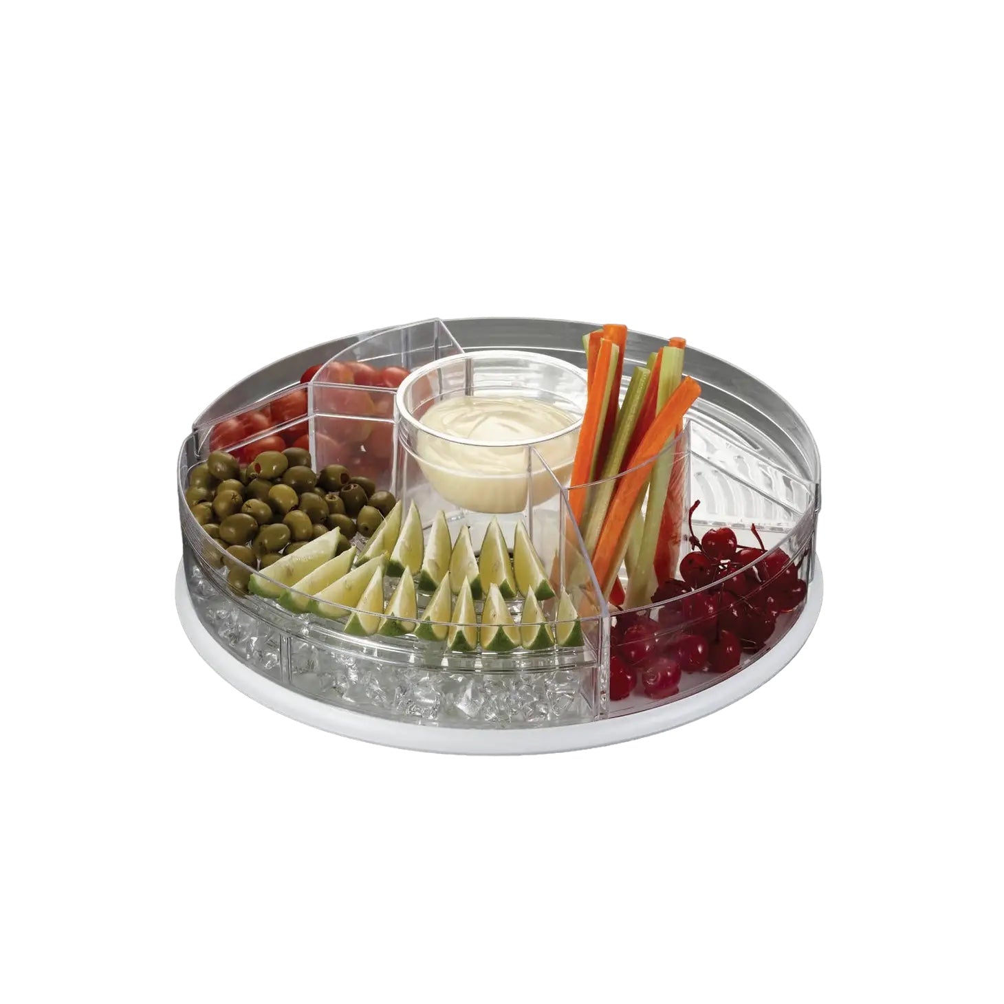 Acrylic Lazy Susan W/ Compartments
