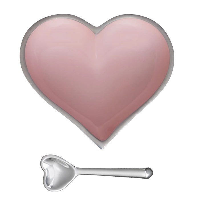 Heart Bowl W/ Heart Spoon - BLUSH PINK